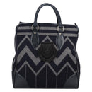 LOUIS VUITTON Cabas Vale Karakoram Hand Bag Wool Navy M95240 LV Auth 138949SAV-13
