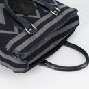 LOUIS VUITTON Cabas Vale Karakoram Hand Bag Wool Navy M95240 LV Auth 138949SAV-7