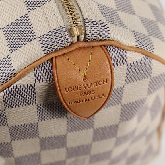 LOUIS VUITTON Damier Azur Speedy 30 Hand Bag N41533 LV Auth 138958A