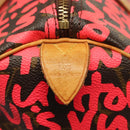 LOUIS VUITTON Monogram Graffiti Speedy 30 Hand Bag Pink M93704 LV Auth 138959A-19