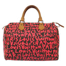 LOUIS VUITTON Monogram Graffiti Speedy 30 Hand Bag Pink M93704 LV Auth 138959A-13