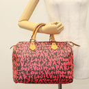 LOUIS VUITTON Monogram Graffiti Speedy 30 Hand Bag Pink M93704 LV Auth 138959A-23