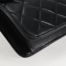CHANEL Matelasse Double Turn Lock Coco Chain Bag Lamb Skin CC Auth 138976SA-16