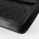 CHANEL Matelasse Double Turn Lock Coco Chain Bag Lamb Skin CC Auth 138976SA-17