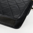 CHANEL Matelasse Double Turn Lock Coco Chain Bag Lamb Skin CC Auth 138976SA-19