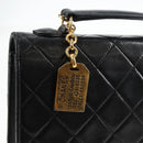 CHANEL Matelasse Double Turn Lock Coco Chain Bag Lamb Skin CC Auth 138976SA-21