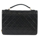 CHANEL Matelasse Double Turn Lock Coco Chain Bag Lamb Skin CC Auth 138976SA-2