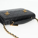 CHANEL Matelasse Double Turn Lock Coco Chain Bag Lamb Skin CC Auth 138976SA-6