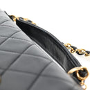 CHANEL Matelasse Double Turn Lock Coco Chain Bag Lamb Skin CC Auth 138976SA-14