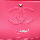 CHANEL Matelasse Chain Shoulder Bag Caviar Skin Red Silver CC Auth 138977M-25