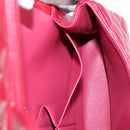 CHANEL Matelasse Chain Shoulder Bag Caviar Skin Red Silver CC Auth 138977M-28