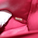 CHANEL Matelasse Chain Shoulder Bag Caviar Skin Red Silver CC Auth 138977M-10