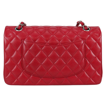 CHANEL Matelasse Chain Shoulder Bag Caviar Skin Red Silver CC Auth 138977M - 0