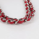 CHANEL Matelasse Chain Shoulder Bag Caviar Skin Red Silver CC Auth 138977M-8