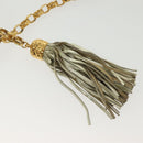 CHANEL Matelasse Chain Shoulder Bag Lamb Skin Champagne Gold CC Auth 138978-9