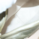 CHANEL Matelasse Chain Shoulder Bag Lamb Skin Champagne Gold CC Auth 138978-10