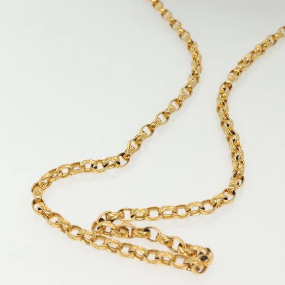 CHANEL Matelasse Chain Shoulder Bag Lamb Skin Champagne Gold CC Auth 138978