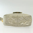 CHANEL Matelasse Chain Shoulder Bag Lamb Skin Champagne Gold CC Auth 138978-5