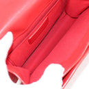 CHANEL Matelasse Chain Shoulder Bag Leather Red Silver CC Auth 138980A-20