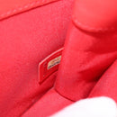 CHANEL Matelasse Chain Shoulder Bag Leather Red Silver CC Auth 138980A-25