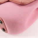 CHANEL Matelasse Chain Shoulder Bag Leather Pink CC Auth 138985A-17