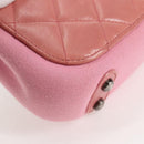 CHANEL Matelasse Chain Shoulder Bag Leather Pink CC Auth 138985A-18