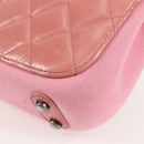 CHANEL Matelasse Chain Shoulder Bag Leather Pink CC Auth 138985A-19
