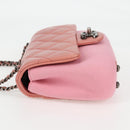 CHANEL Matelasse Chain Shoulder Bag Leather Pink CC Auth 138985A-3