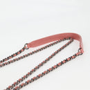 CHANEL Matelasse Chain Shoulder Bag Leather Pink CC Auth 138985A-14