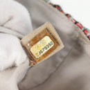 CHANEL Matelasse Camellia Chain Bag Tweed Multicolor Silver CC Auth 138988A-11