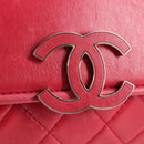 CHANEL Matelasse Chain Shoulder Bag Lamb Skin Pink Silver CC Auth 138989A-15