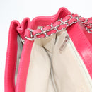 CHANEL Matelasse Chain Shoulder Bag Lamb Skin Pink Silver CC Auth 138989A-21
