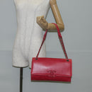 CHANEL Matelasse Chain Shoulder Bag Lamb Skin Pink Silver CC Auth 138989A-26