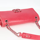 CHANEL Matelasse Chain Shoulder Bag Lamb Skin Pink Silver CC Auth 138989A-6
