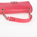 CHANEL Matelasse Chain Shoulder Bag Lamb Skin Pink Silver CC Auth 138989A-7