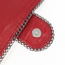 CHANEL Chain Shoulder Bag Lamb Skin Red Silver CC Auth 138990A-19