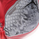 CHANEL Chain Shoulder Bag Lamb Skin Red Silver CC Auth 138990A-11