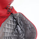 CHANEL Chain Shoulder Bag Lamb Skin Red Silver CC Auth 138990A-22
