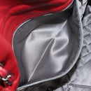 CHANEL Chain Shoulder Bag Lamb Skin Red Silver CC Auth 138990A-25