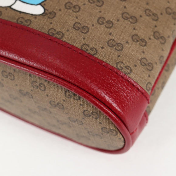 GUCCI Micro GG Supreme Doraemon Collaboration Bag PVC Beige 647801 Auth 138992A