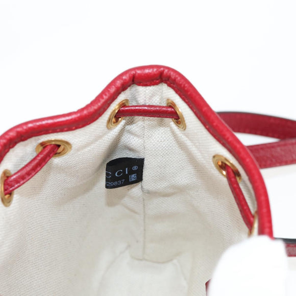 GUCCI Micro GG Supreme Doraemon Collaboration Bag PVC Beige 647801 Auth 138992SAM