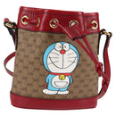 GUCCI Micro GG Supreme Doraemon Collaboration Bag PVC Beige 647801 Auth 138992SAM-1