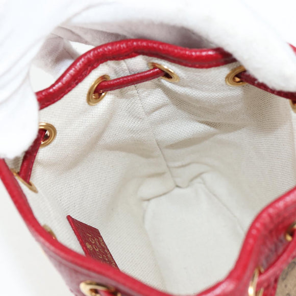 GUCCI Micro GG Supreme Doraemon Collaboration Bag PVC Beige 647801 Auth 138992A