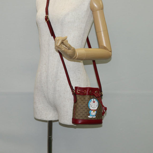 GUCCI Micro GG Supreme Doraemon Collaboration Bag PVC Beige 647801 Auth 138992A