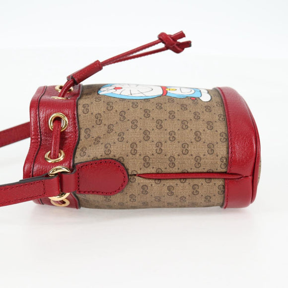 GUCCI Micro GG Supreme Doraemon Collaboration Bag PVC Beige 647801 Auth 138992A