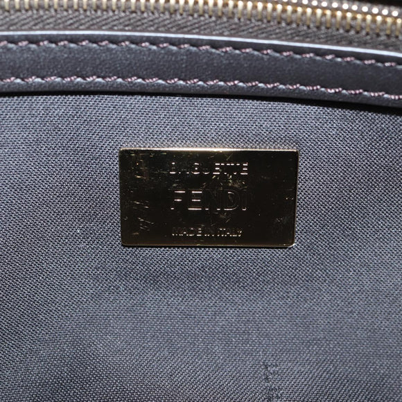 FENDI Zucca Canvas Mamma bucket Shoulder Bag Sequin 2way Brown Gold Auth 138993A