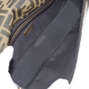 FENDI Zucca Canvas Mamma bucket Shoulder Bag Sequin 2way Brown Gold Auth 138993A-21