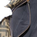 FENDI Zucca Canvas Mamma bucket Shoulder Bag Sequin 2way Brown Gold Auth 138993A-25