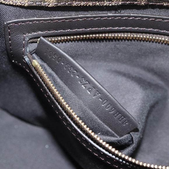 FENDI Zucca Canvas Mamma bucket Shoulder Bag Sequin 2way Brown Gold Auth 138993A