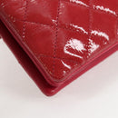 CHANEL Matelasse Chain Shoulder Bag Enamel Pink Gold CC Auth 138996SAM-17
